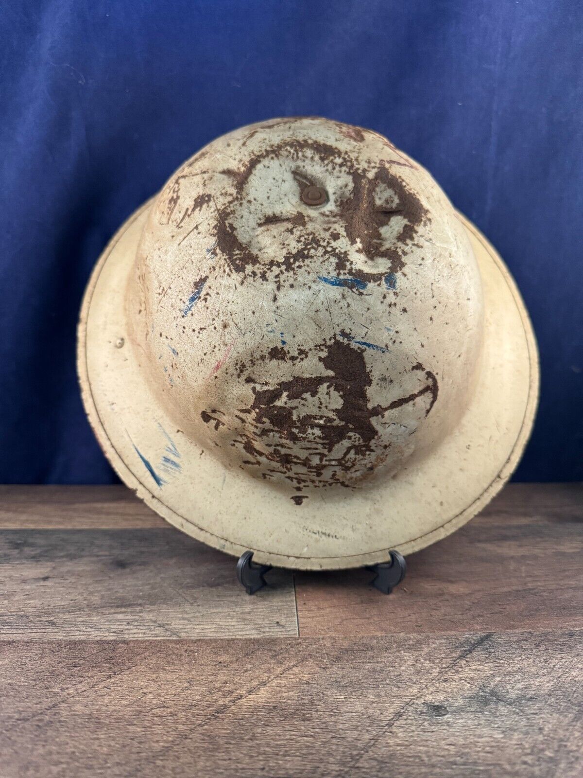 White Military Doughboy Helmet w/ Insert Handwritten Names on Brim | eBay