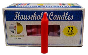 (set of 72) Red 4" household candles