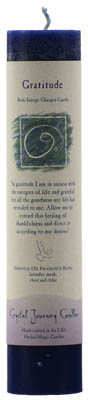 Gratitude Reiki Charged pillar candle