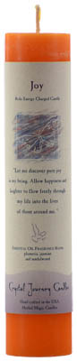 Joy Reiki Charged pillar candle