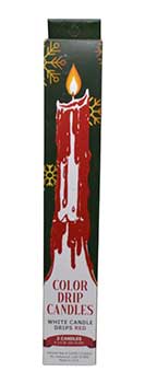 (set of 2) Red Drip candles