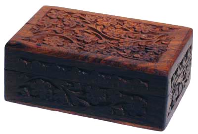 Handcrafted Box with Floral Design 4" x 6"