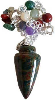 Bloodstone 7 Chakra pendulum