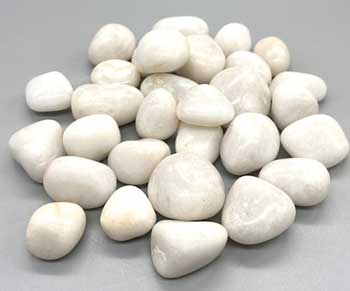 1 lb Agate, White tumbled stones