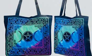 15.7" x 17.7" Triple Moon tote  bag