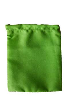 Green Cotton Bag 3" x 4"