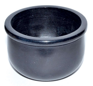 Black Stone Scrying Bowl/Smudge Pot 3"