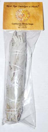 California White Sage smudge stick 8-9"
