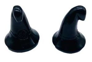 (set of 2) 1 3/4" Witch's Hat Obsidian, Black